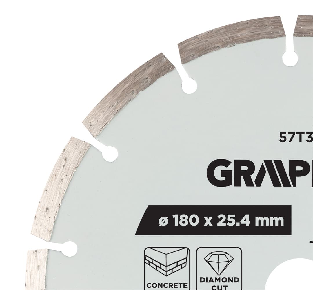 Tarcza diamentowa segmentowa do cięcia 180 x 25.4 mm 7