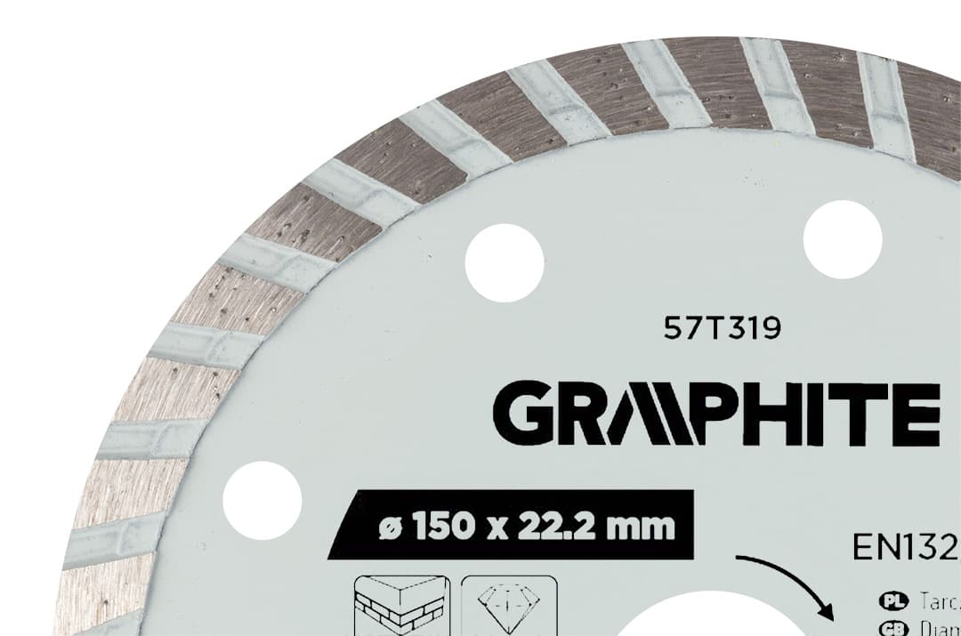 Tarcza diamentowa do cięcia turbo 150 x 22.22 mm 6