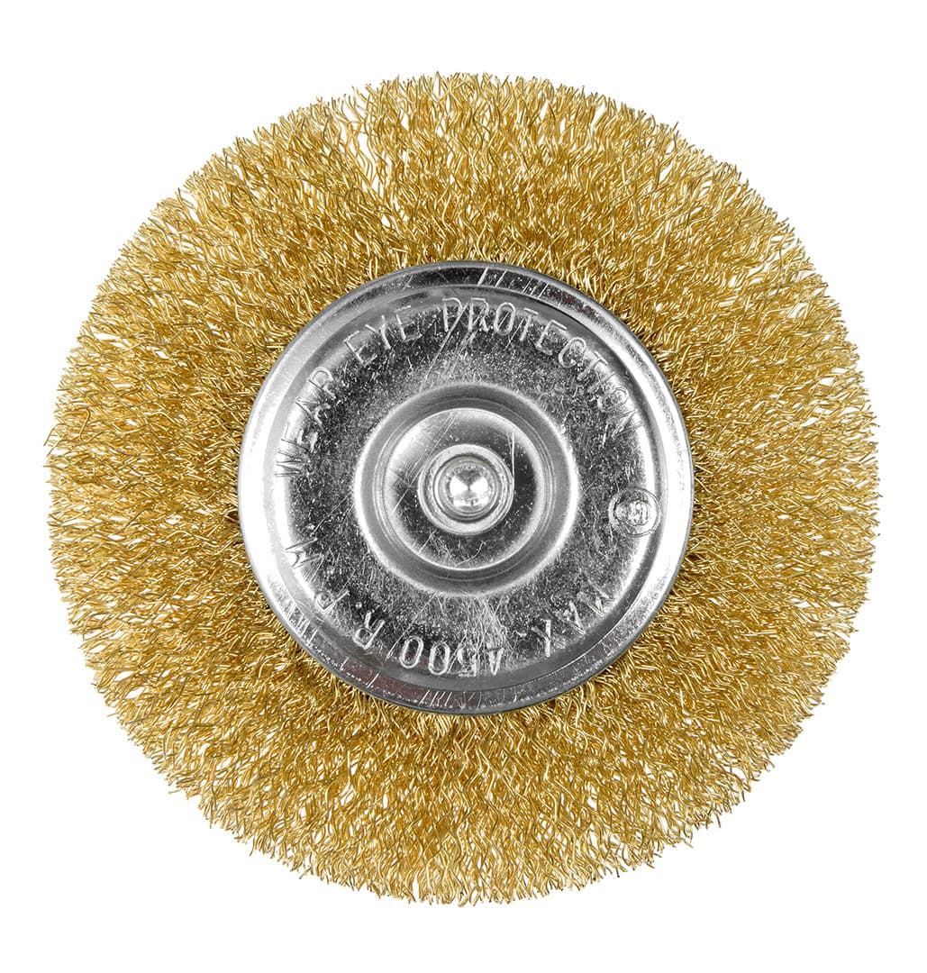 Szczotka druciana tarczowa GRAPHITE 100 mm z trzpieniem 6 mm 3