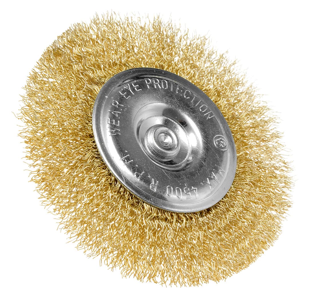 Szczotka druciana tarczowa GRAPHITE 100 mm z trzpieniem 6 mm 4