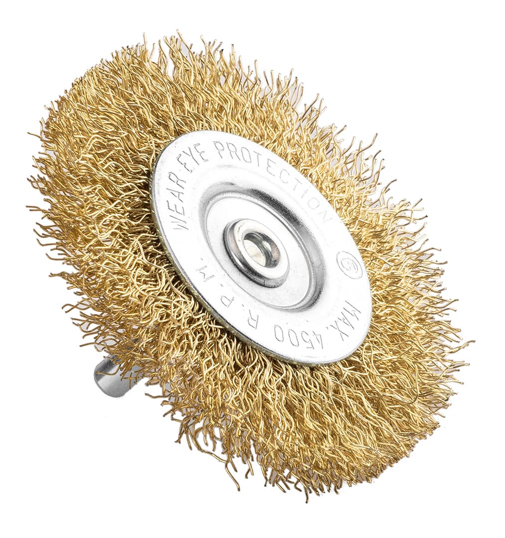 Szczotka druciana tarczowa 80 mm z trzpieniem 6 mm 3