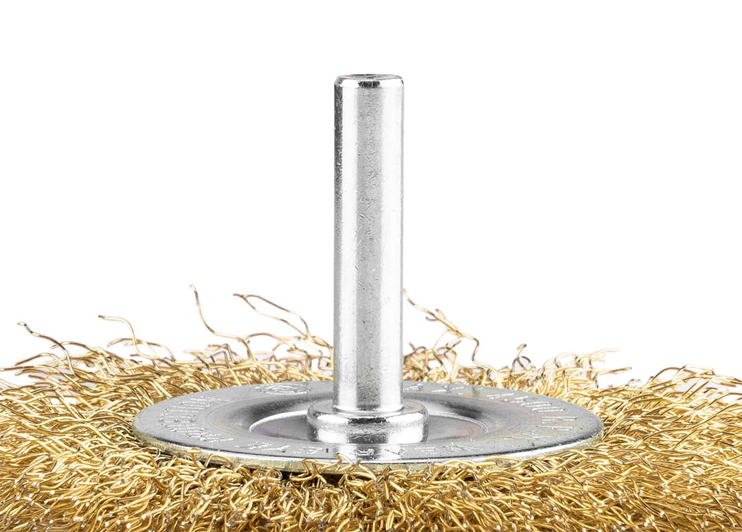 Szczotka druciana tarczowa 80 mm z trzpieniem 6 mm 5