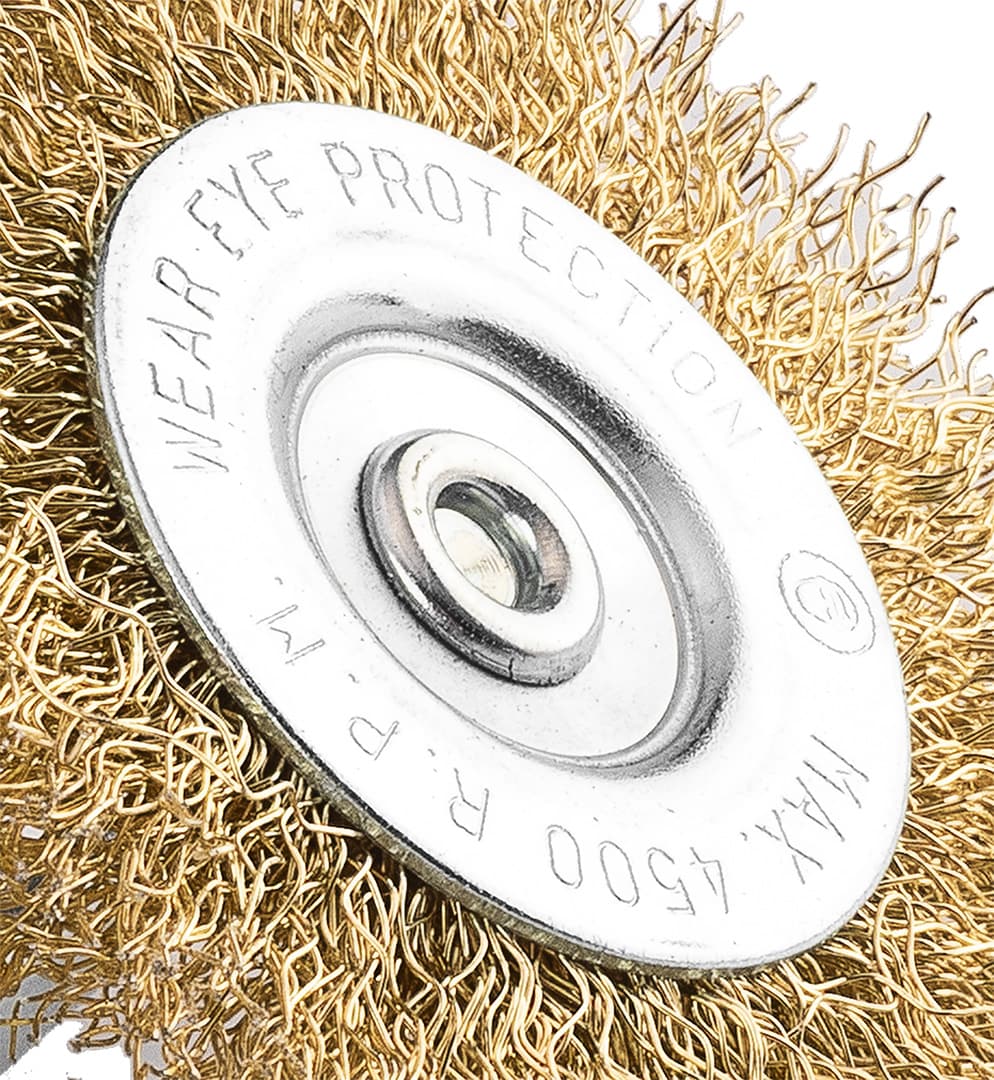 Szczotka druciana tarczowa 80 mm z trzpieniem 6 mm 6