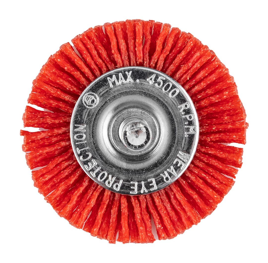 Szczotka nylonowa tarczowa 50 mm z trzpieniem 6 mm 5