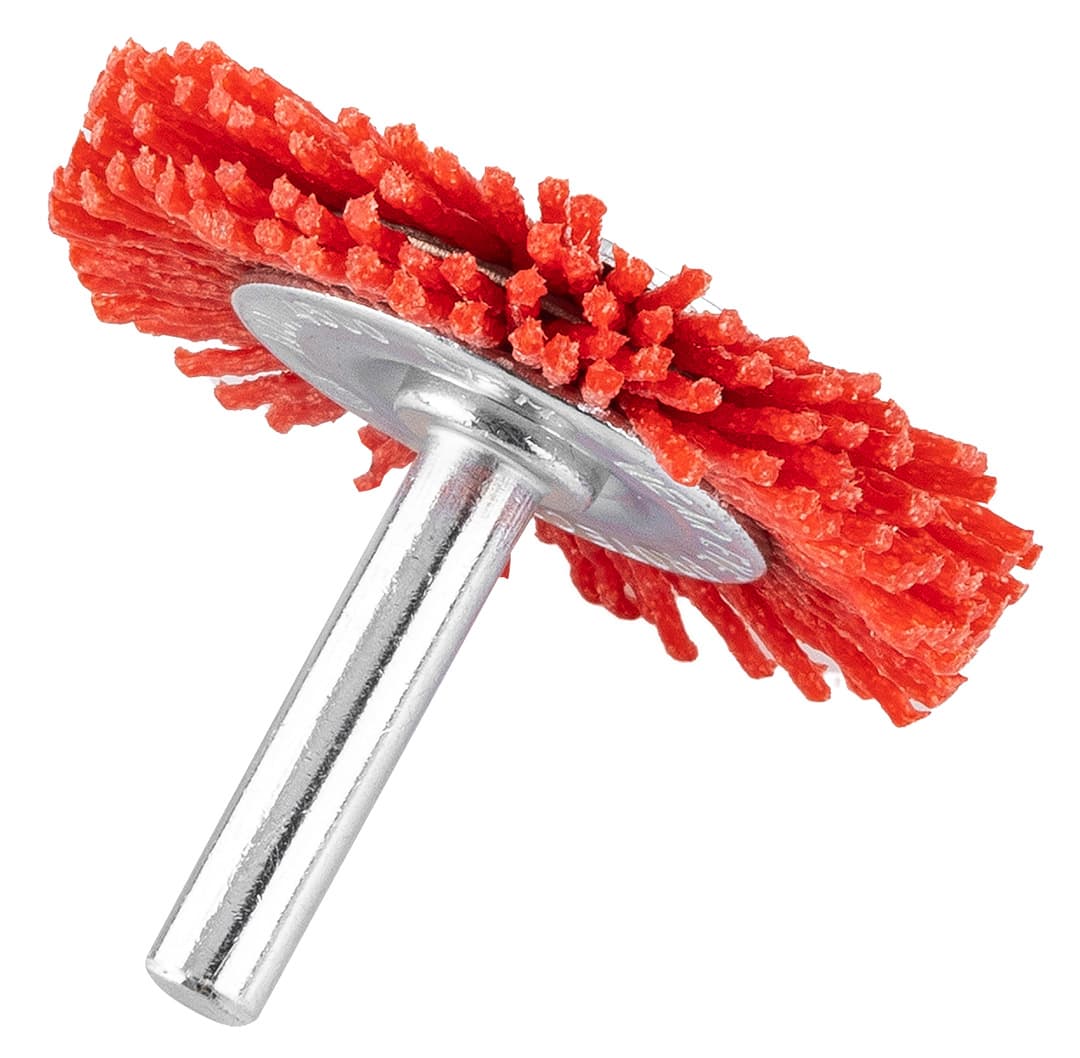 Szczotka nylonowa tarczowa 50 mm z trzpieniem 6 mm 7