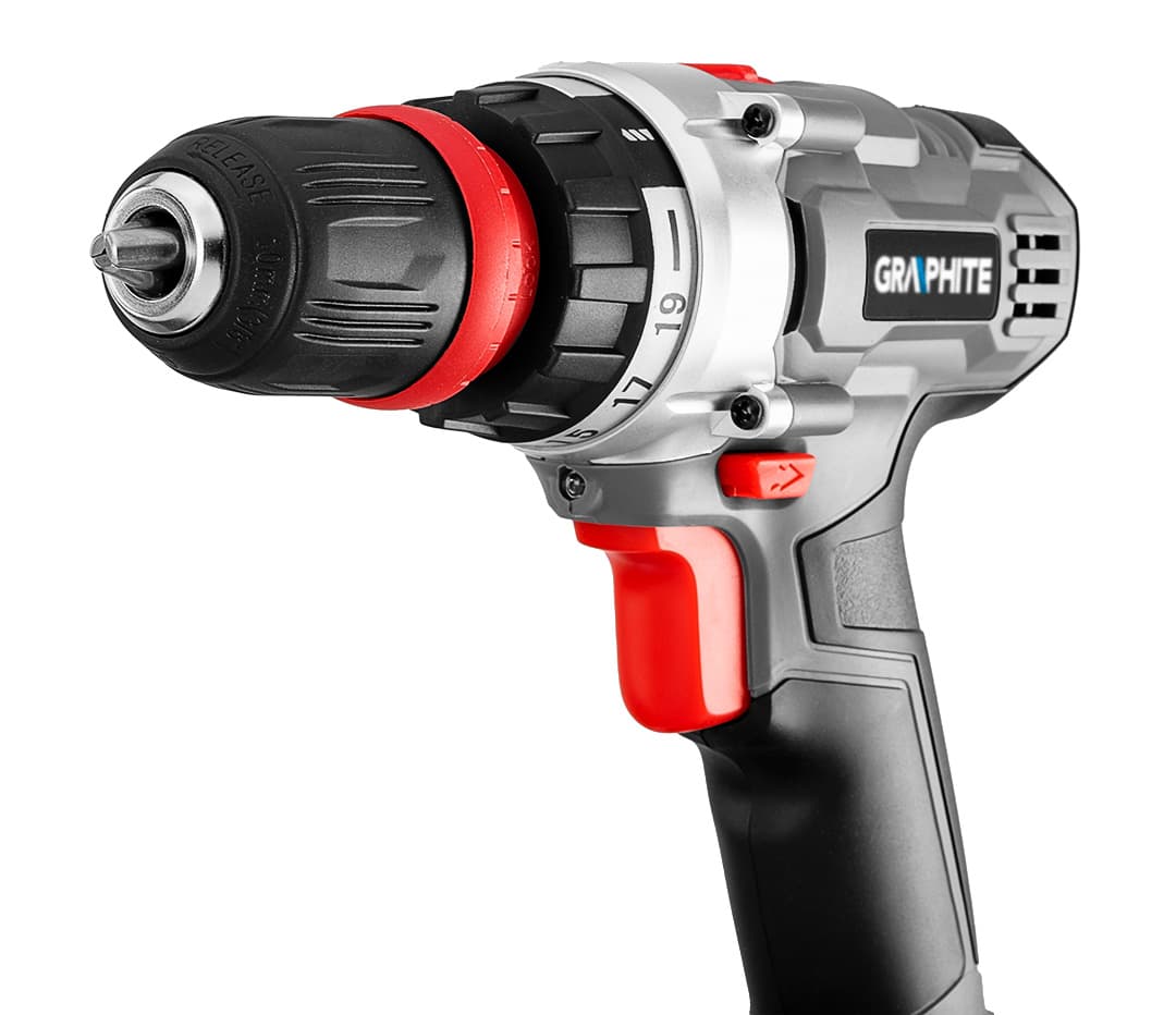 Wiertarko-wkrętarka akumulatorowa 18V Energy+ ze zdejmowanym uchwytem 10 mm, 2 akumulatory 2Ah, ładowarka i walizka 7