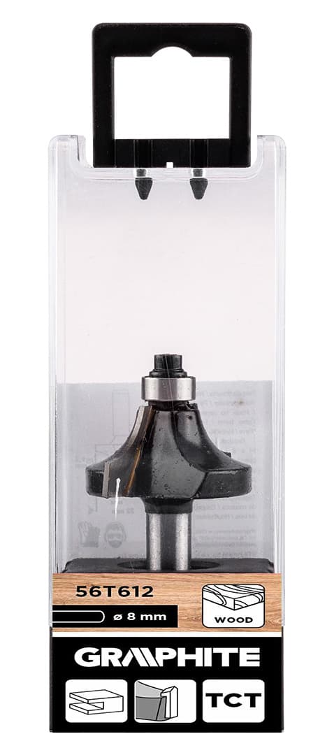 Frez do drewna z łożyskiem ozdobny widiowy 38.1 x 19 mm trzpień 8 mm 10