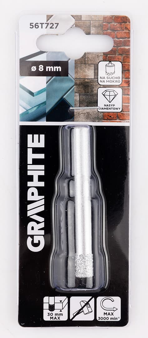 Otwornica diamentowa do gresu, ceramiki i szkła 8 mm 4