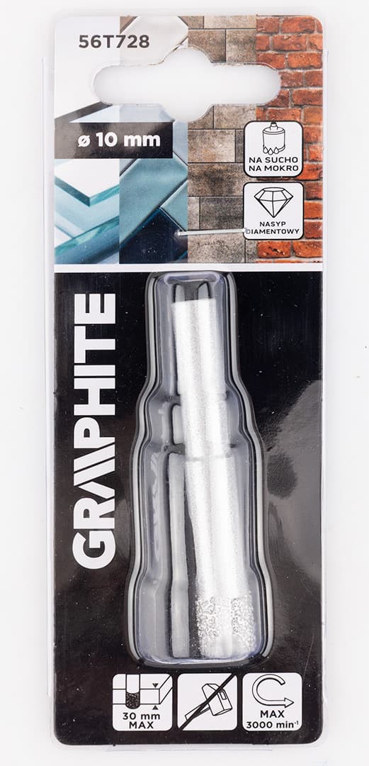 Otwornica diamentowa do gresu, ceramiki i szkła 10 mm 4