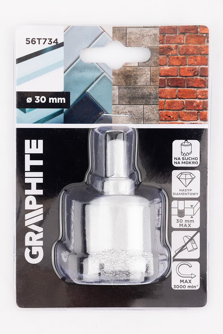 Otwornica diamentowa do gresu, ceramiki i szkła 30 mm 4