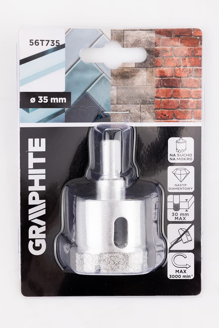 Otwornica diamentowa do wiercenia w gresie i ceramice 35 mm 4