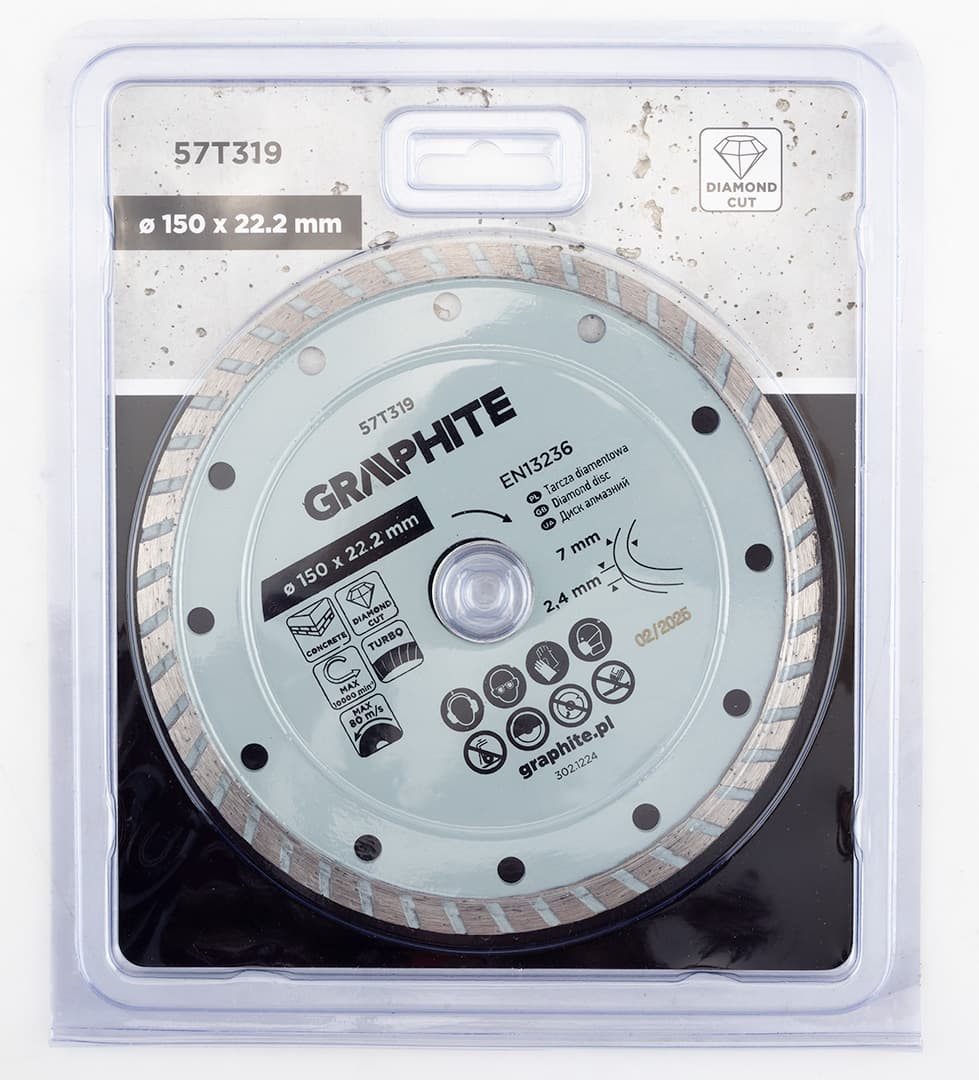 Tarcza diamentowa do cięcia turbo 150 x 22.22 mm 5