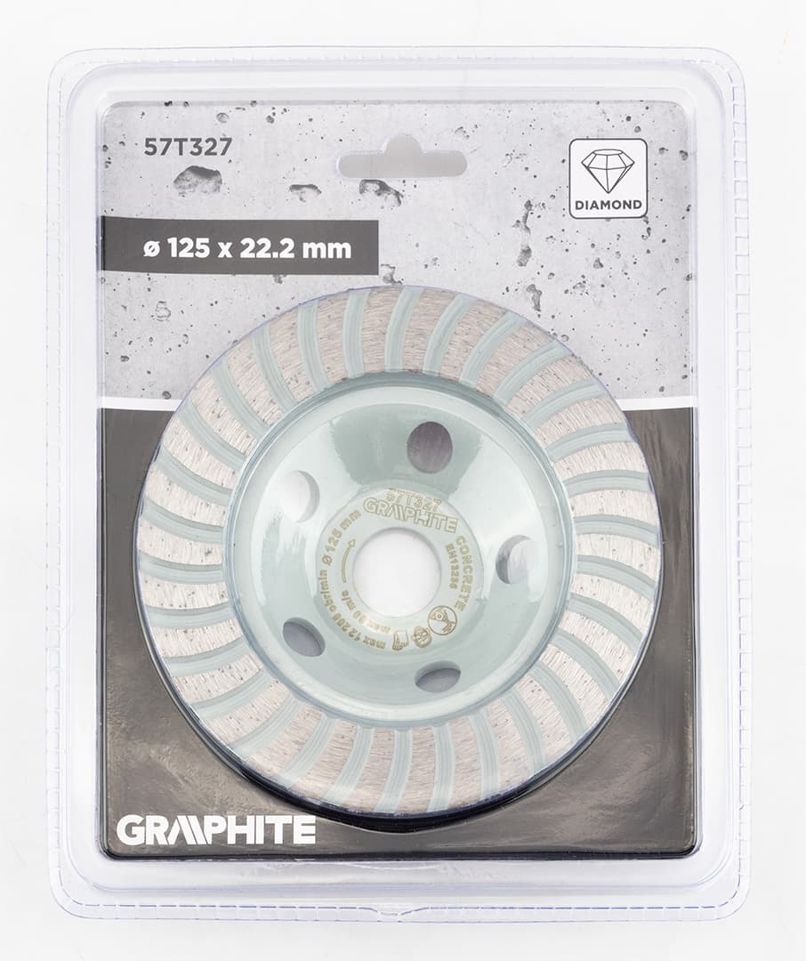 Tarcza diamentowa szlifierska turbo 125 x 22.2 mm do szlifowania na sucho 4