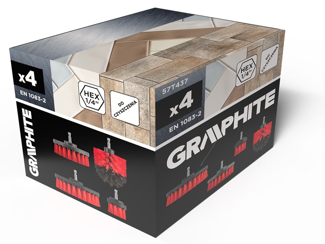 Zestaw szczotek czyszczących do wiertarki 4 sztuki 7