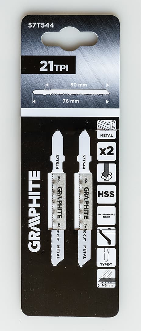 Brzeszczot do wyrzynarki 21 TPI HSS uchwyt typu T 2 sztuki 3