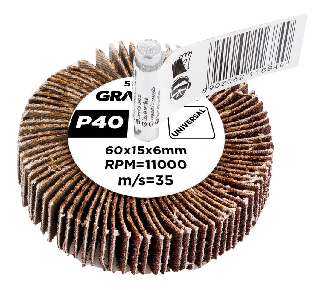 Ściernica listkowa trzpieniowa 60 x 15 x 6 mm, gradacja P40 10