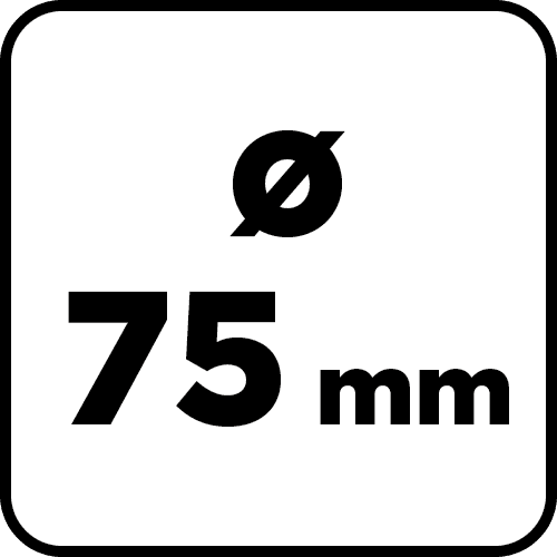 Szczotka nylonowa doczołowa 75 mm z trzpieniem 6 mm 5