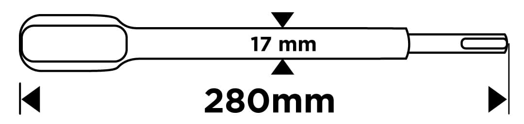 Bruzdownik do betonu SDS Plus 17 x 280 mm 10