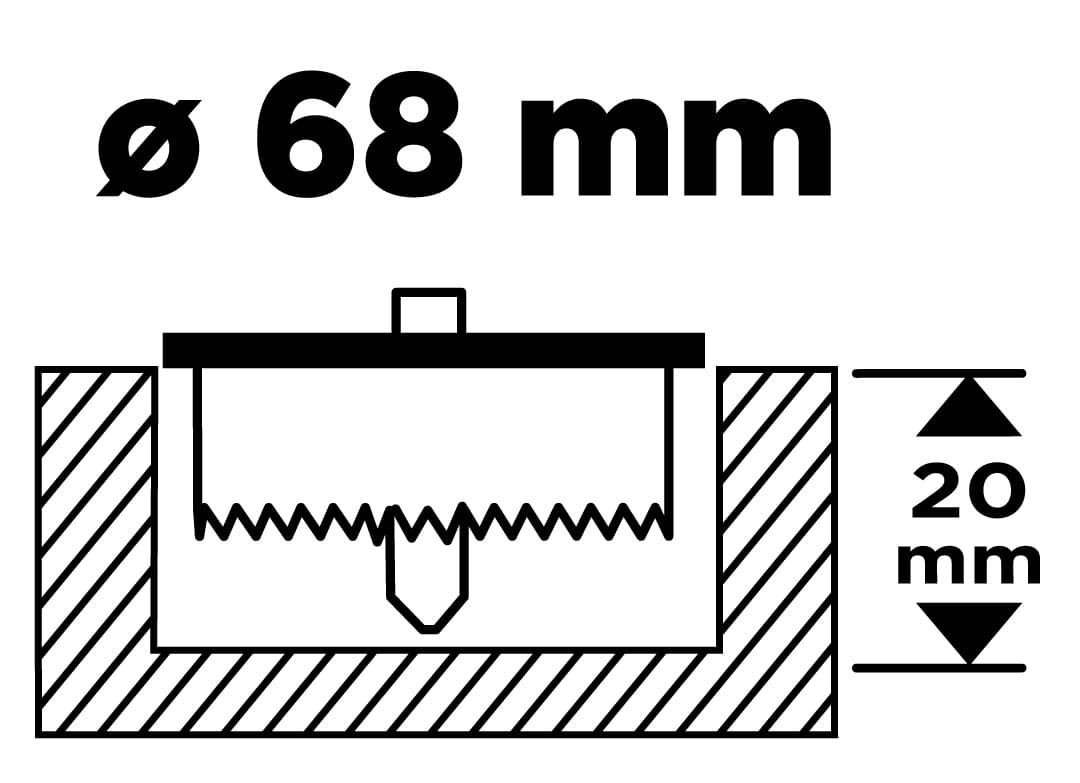 Frez do styropianu GRAPHITE 68 mm do termoizolacji 4