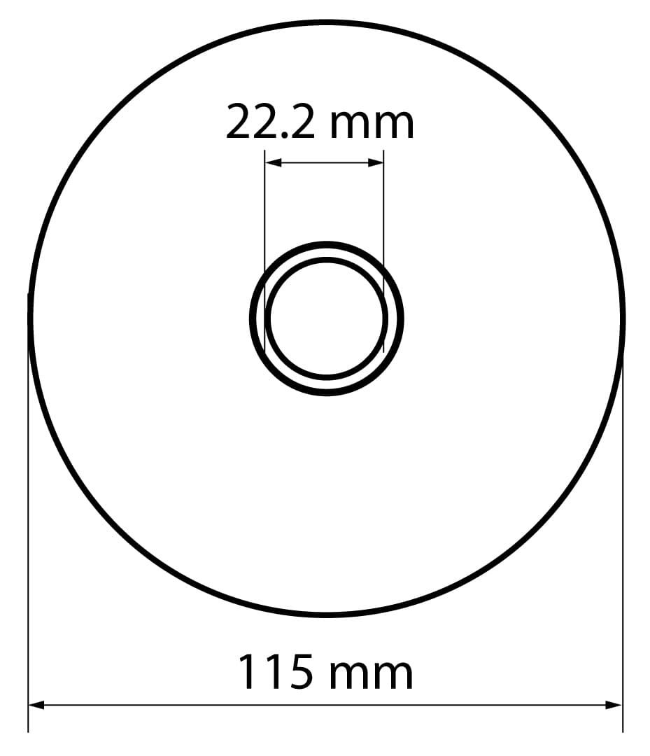 Tarcza tnąca korundowa do metalu INOX 115 x 1.0 x 22.2 mm 4
