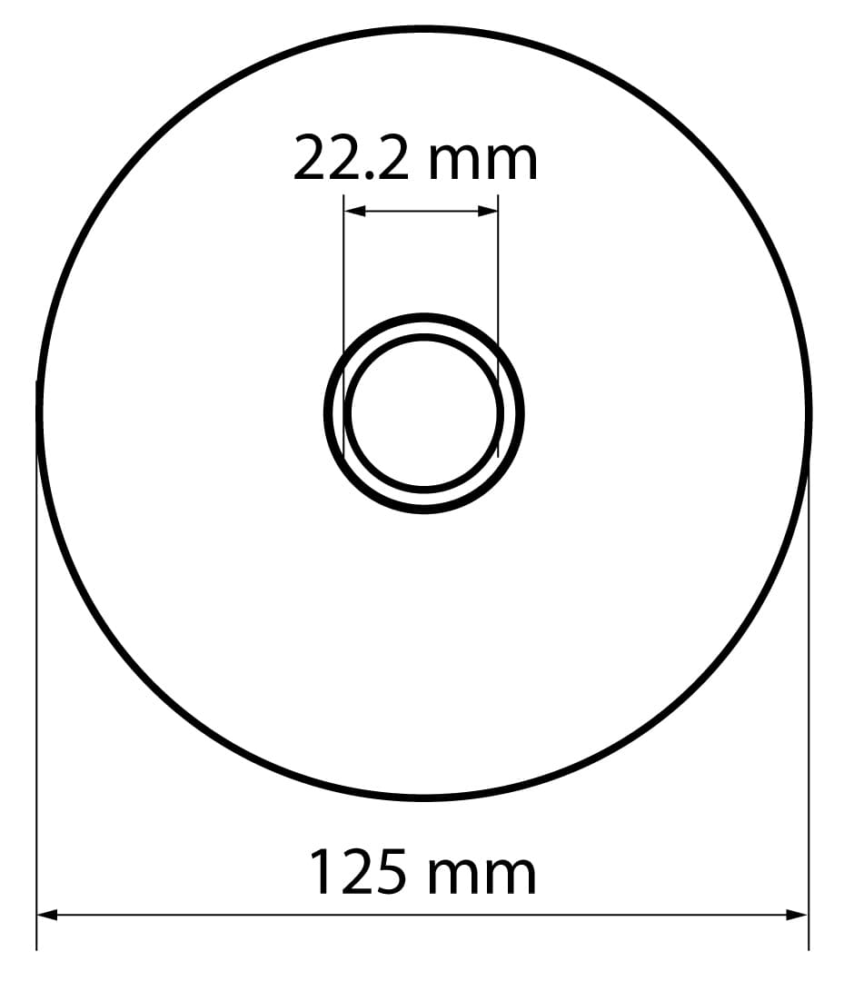 Tarcza korundowa do cięcia metalu i INOX 125 x 1.0 x 22.2 mm 4