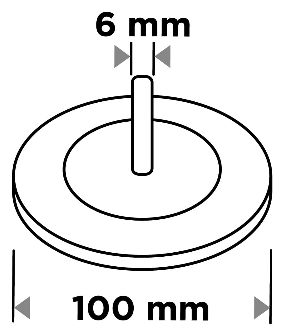 Szczotka nylonowa tarczowa 100 mm z trzpieniem 6 mm 4