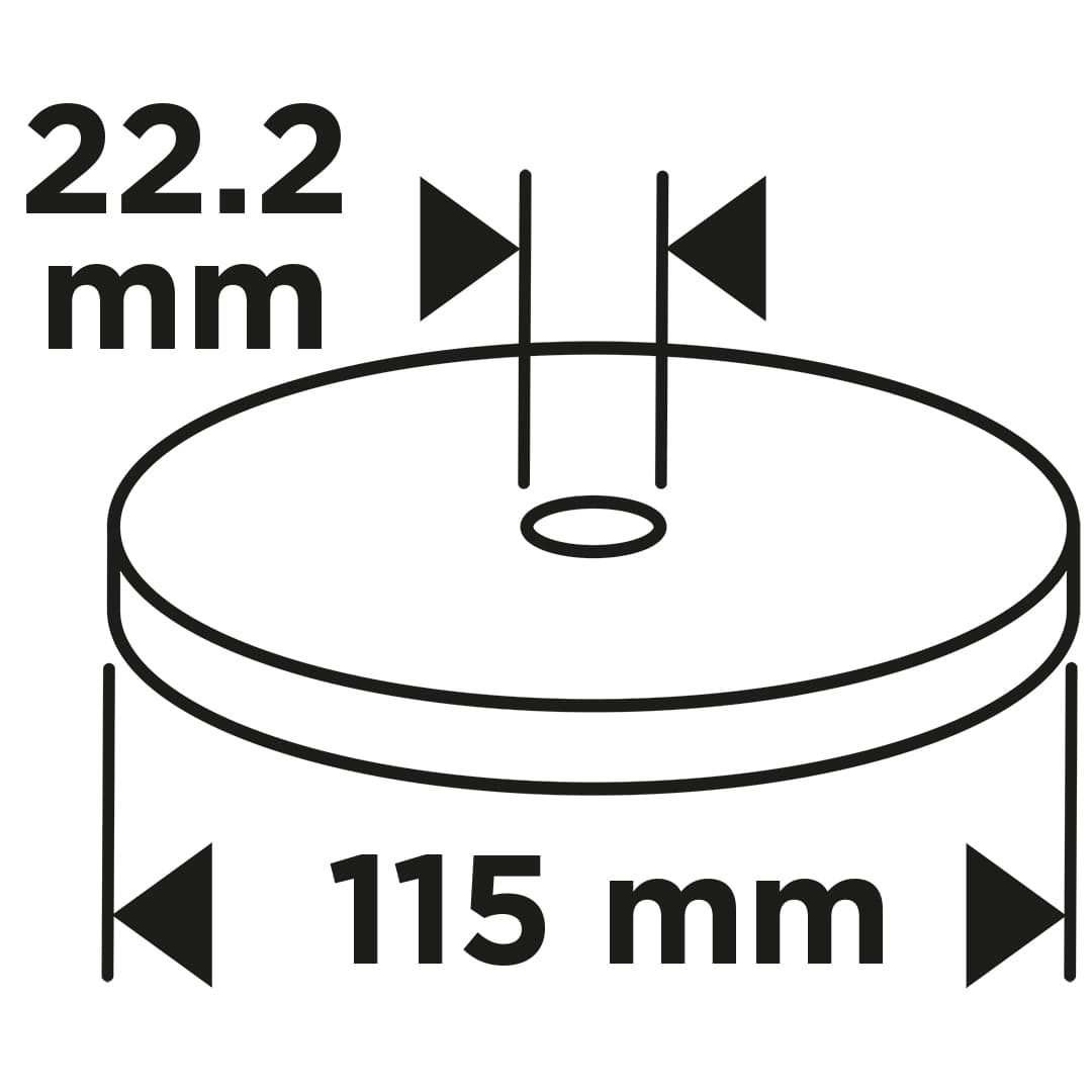 Ściernica listkowa 115 x 22.2 mm, gradacja P80 6