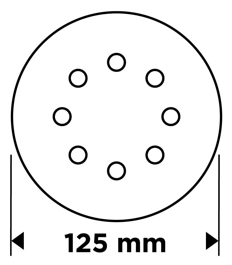 Krążki ścierne na rzep 125 mm, gradacja P100, zestaw 5 sztuk 4