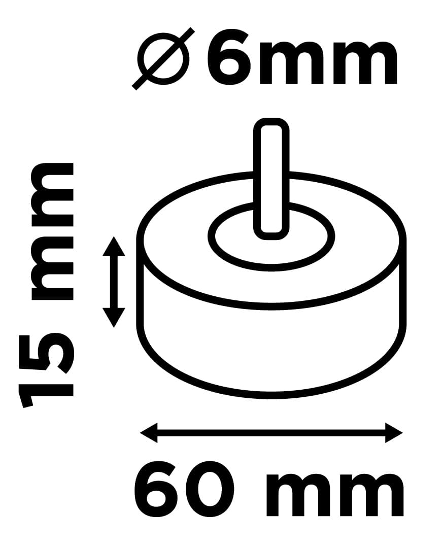 Ściernica listkowa trzpieniowa 60 x 15 x 6 mm, gradacja P120 4