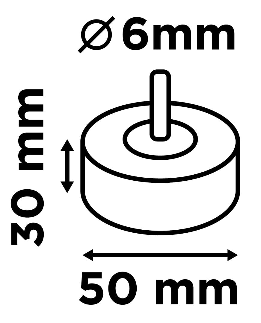 Ściernica listkowa trzpieniowa 50 x 30 x 6 mm, gradacja P60 4