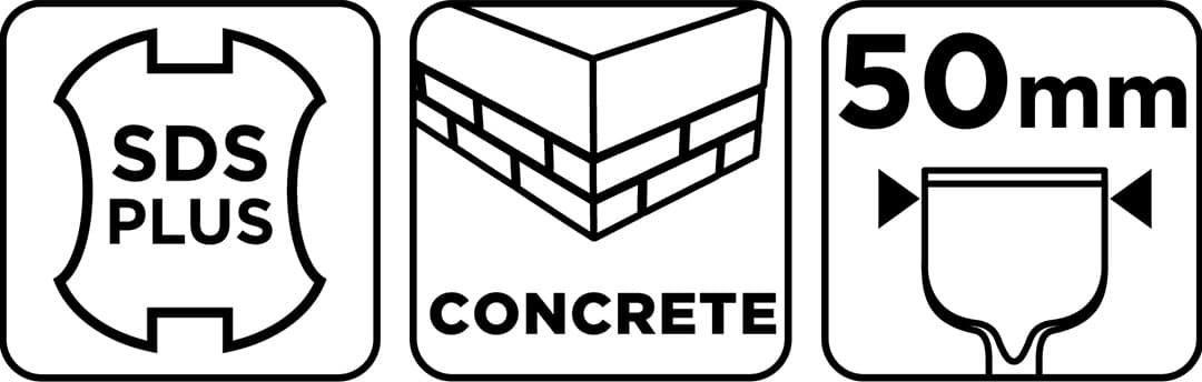 Dłuto płaskie SDS Plus 50 x 17 x 350 mm do betonu 10