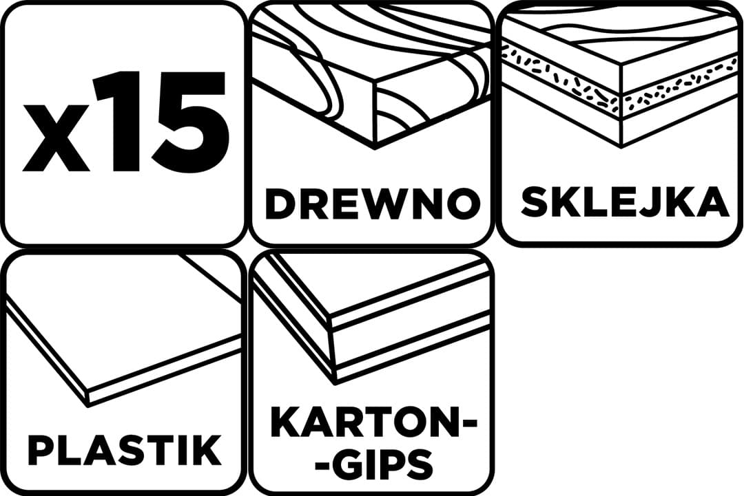 Otwornice z adapterami 19-76 mm zestaw 15 sztuk 3