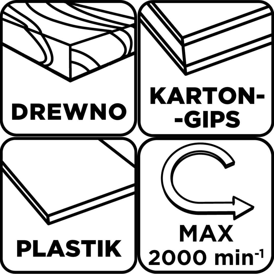 Otwornice do drewna z adapterem zestaw 8 sztuk, 51-102 mm 3