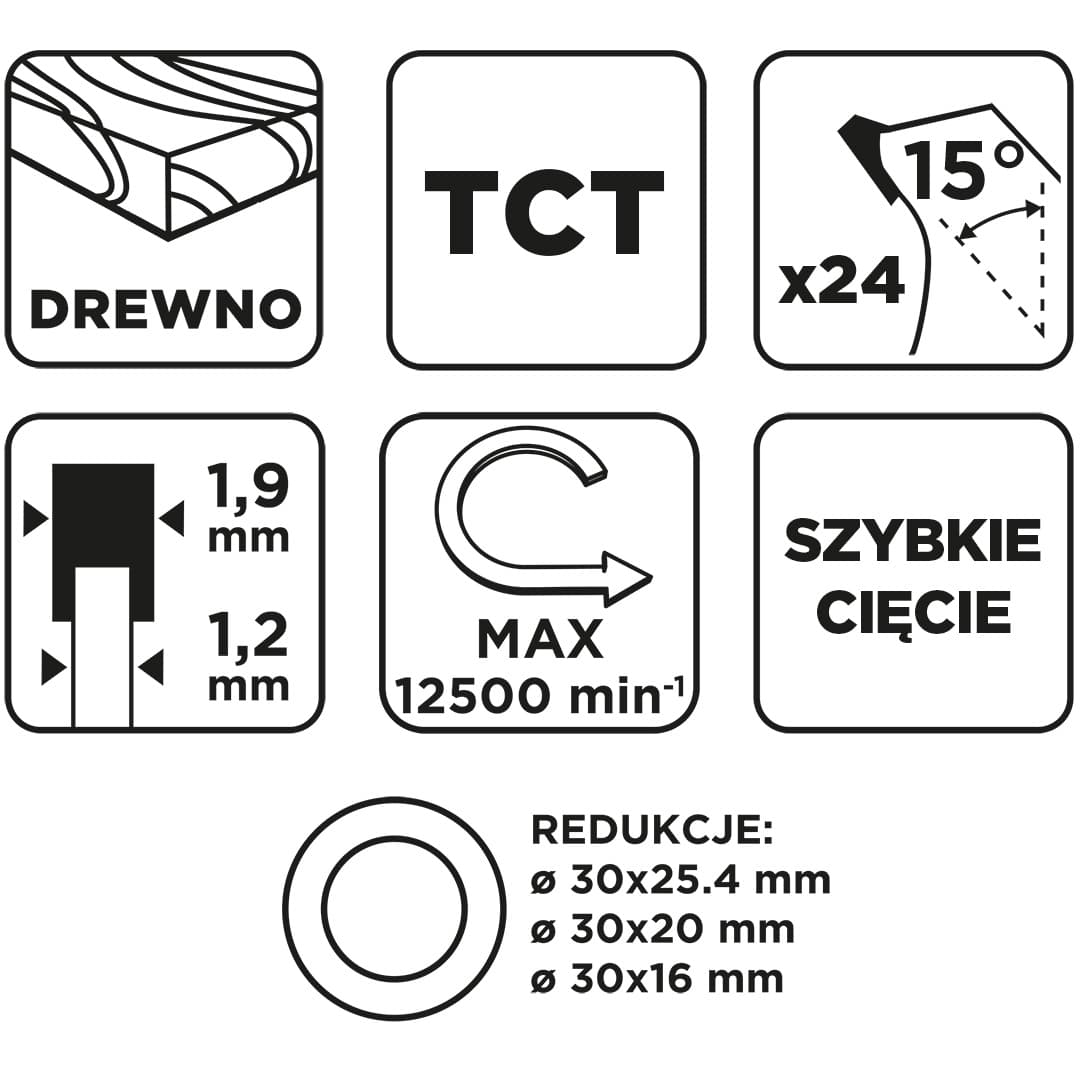 Tarcza widiowa do pilarki 130 x 30 mm 24 zęby 3