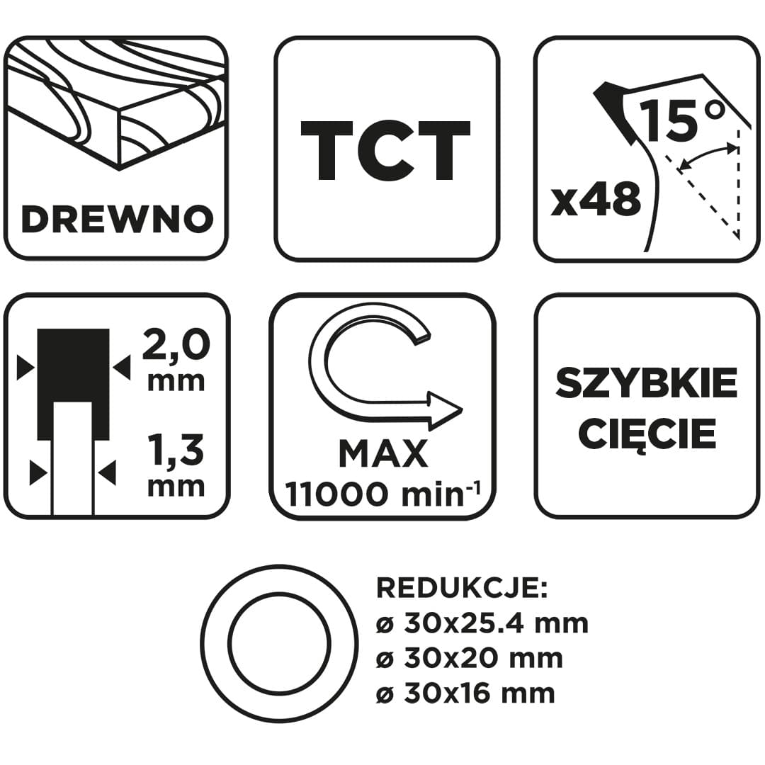 Tarcza widiowa do pilarki 160 x 30 mm 48 zębów 3