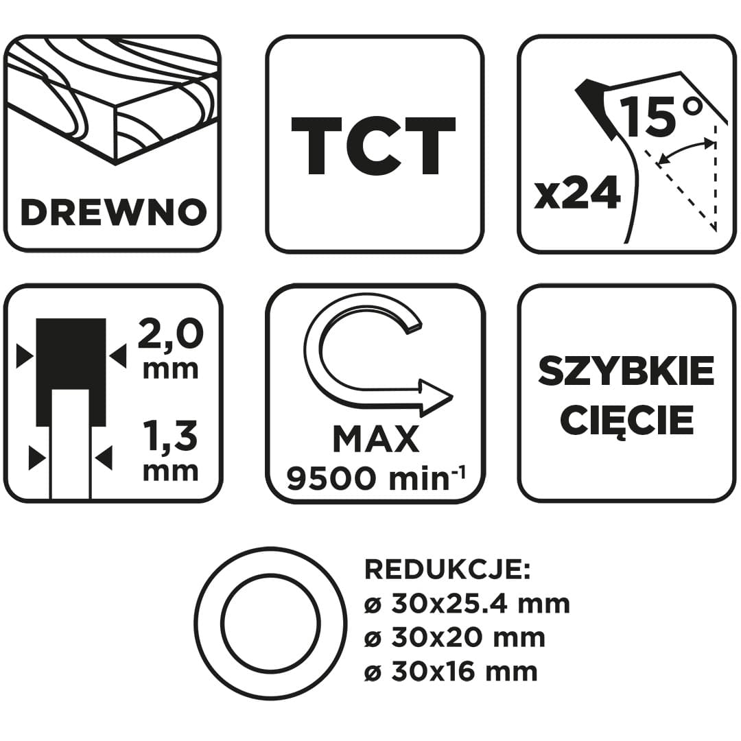 Tarcza widiowa do pilarki 185 x 30 mm 24 zęby 3