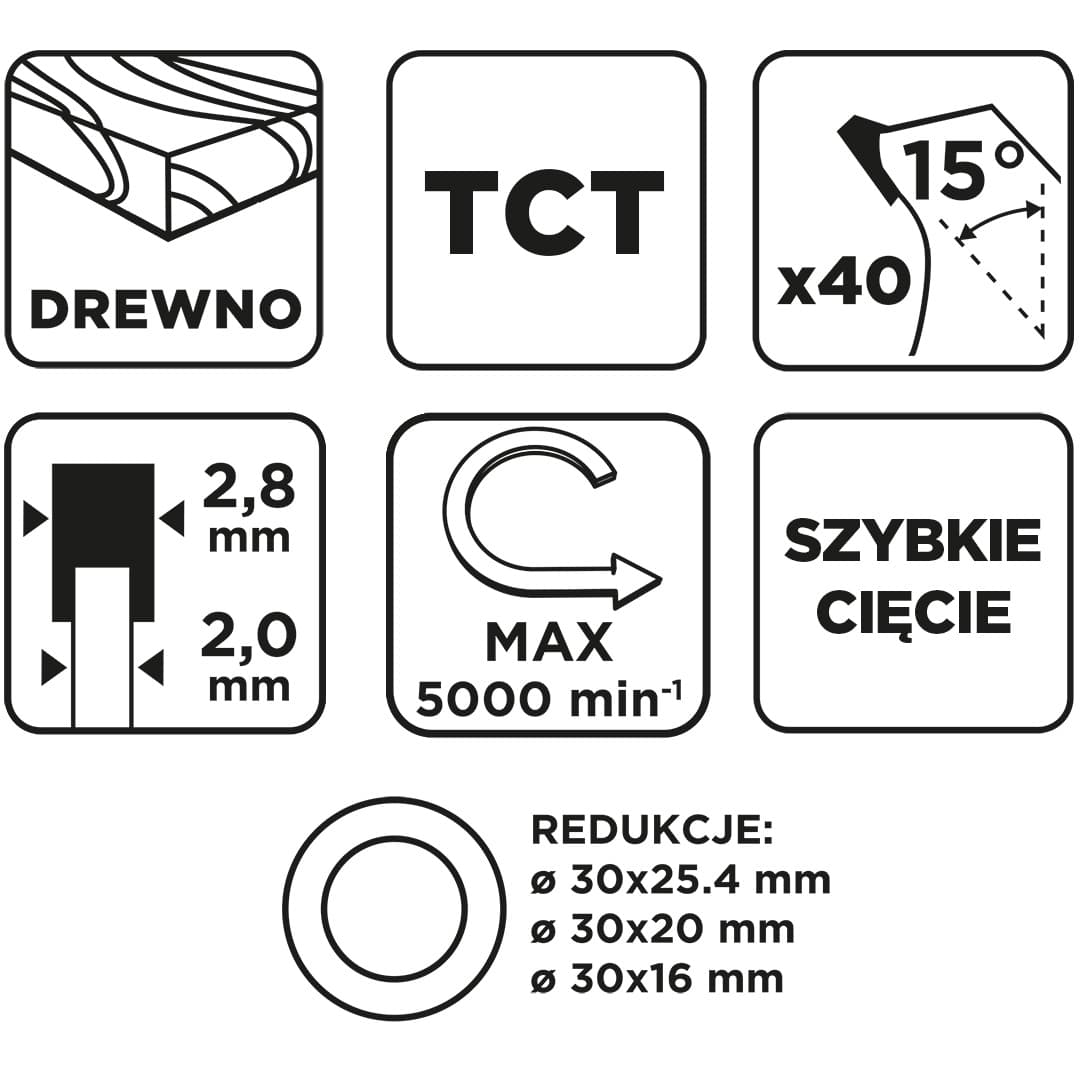 Tarcza widiowa do pilarki 315 x 30 mm 40 zębów 3