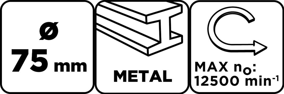 Szczotka druciana doczołowa 75 mm, drut karbowany stalowy, gwint M14 3