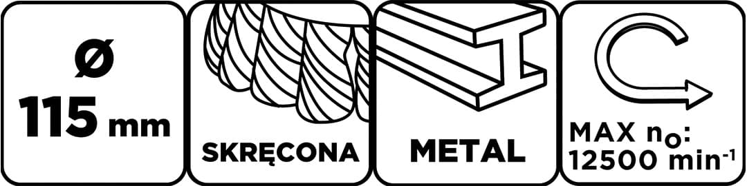 Szczotka druciana tarczowa 115 mm M14 do szlifierki kątowej 3