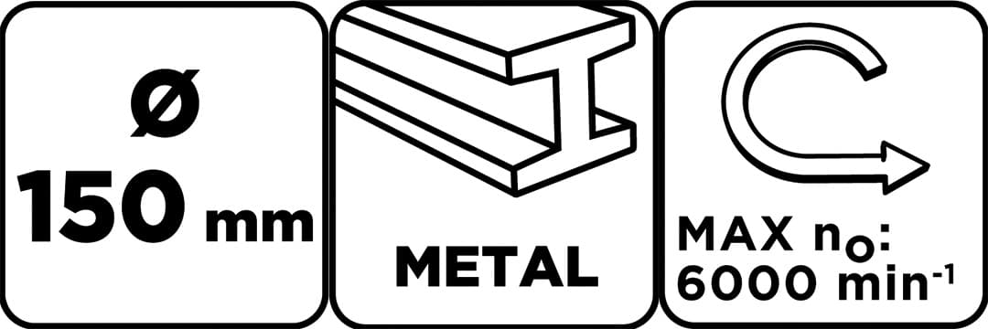 Szczotka druciana tarczowa 150 x 32 mm, drut karbowany, stalowy 3