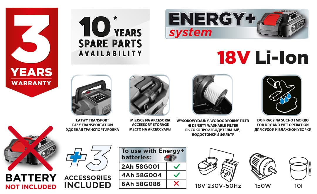 Odkurzacz Graphite do użytku domowego 5