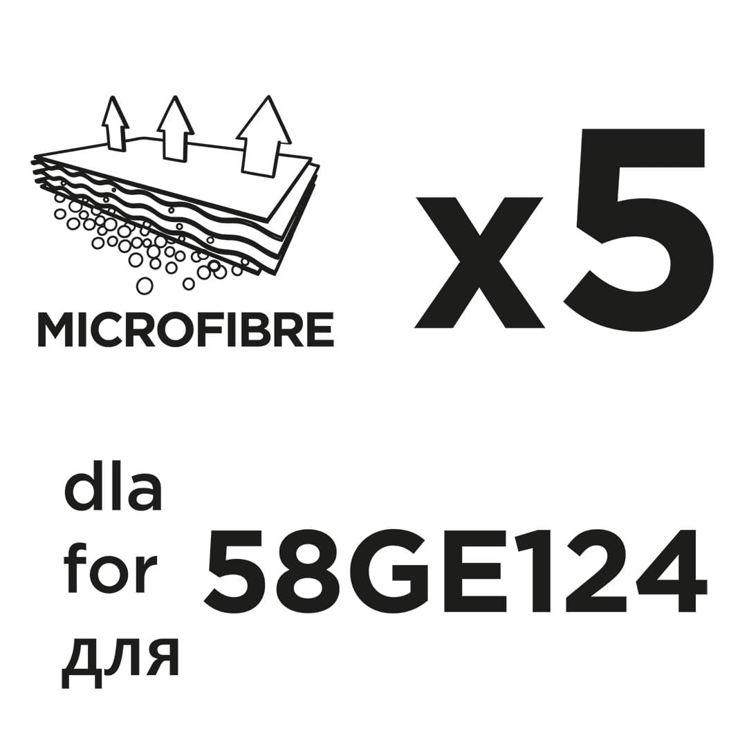 Worki z mikrofibry do odkurzacza 48 x 24 cm 5 sztuk 5