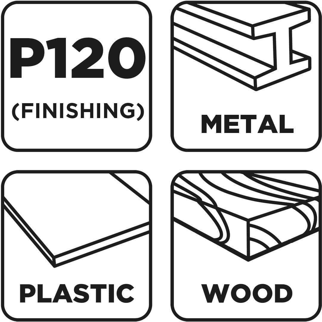 Gąbka ścierna do szlifowania ręcznego 70 x 25 x 100 mm, P120 4