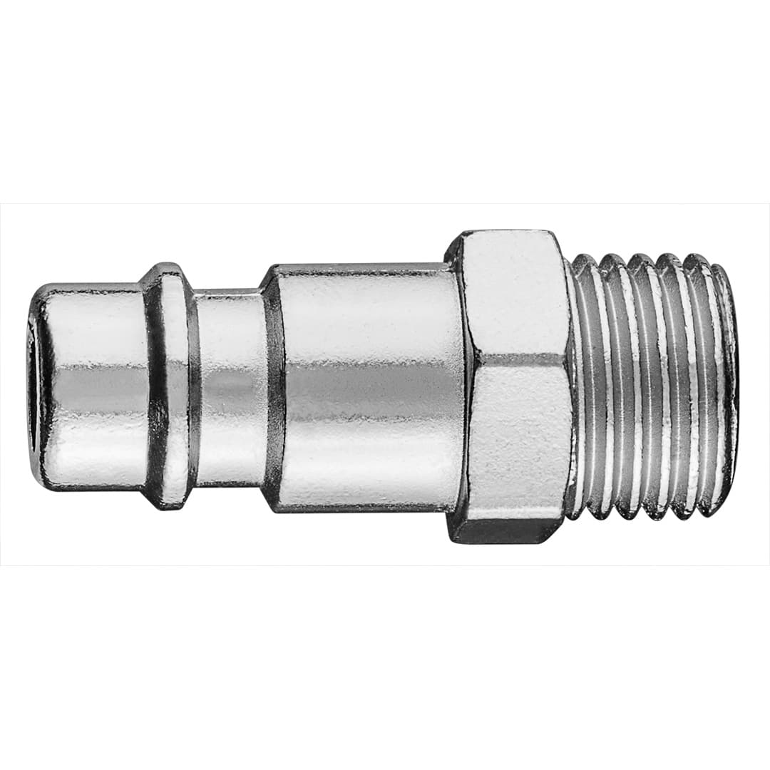 Mosiężna niklowana końcówka do szybkozłączki z gwintem zewnętrznym 1/4 cala 2