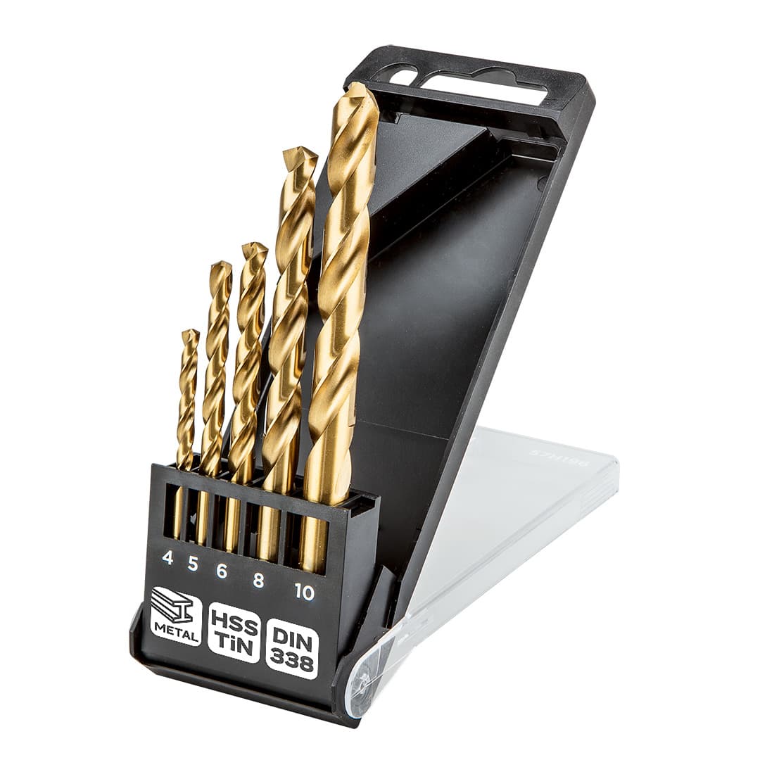 Wiertła do metalu HSS-TiN 4.0-10 mm, zestaw 5 sztuk 2