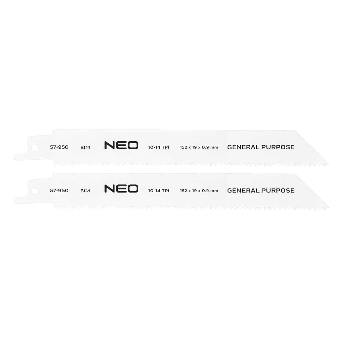 Brzeszczoty do piły szablastej 152 x 19 x 0.9 mm, 10/14 TPI, 2 sztuki 2