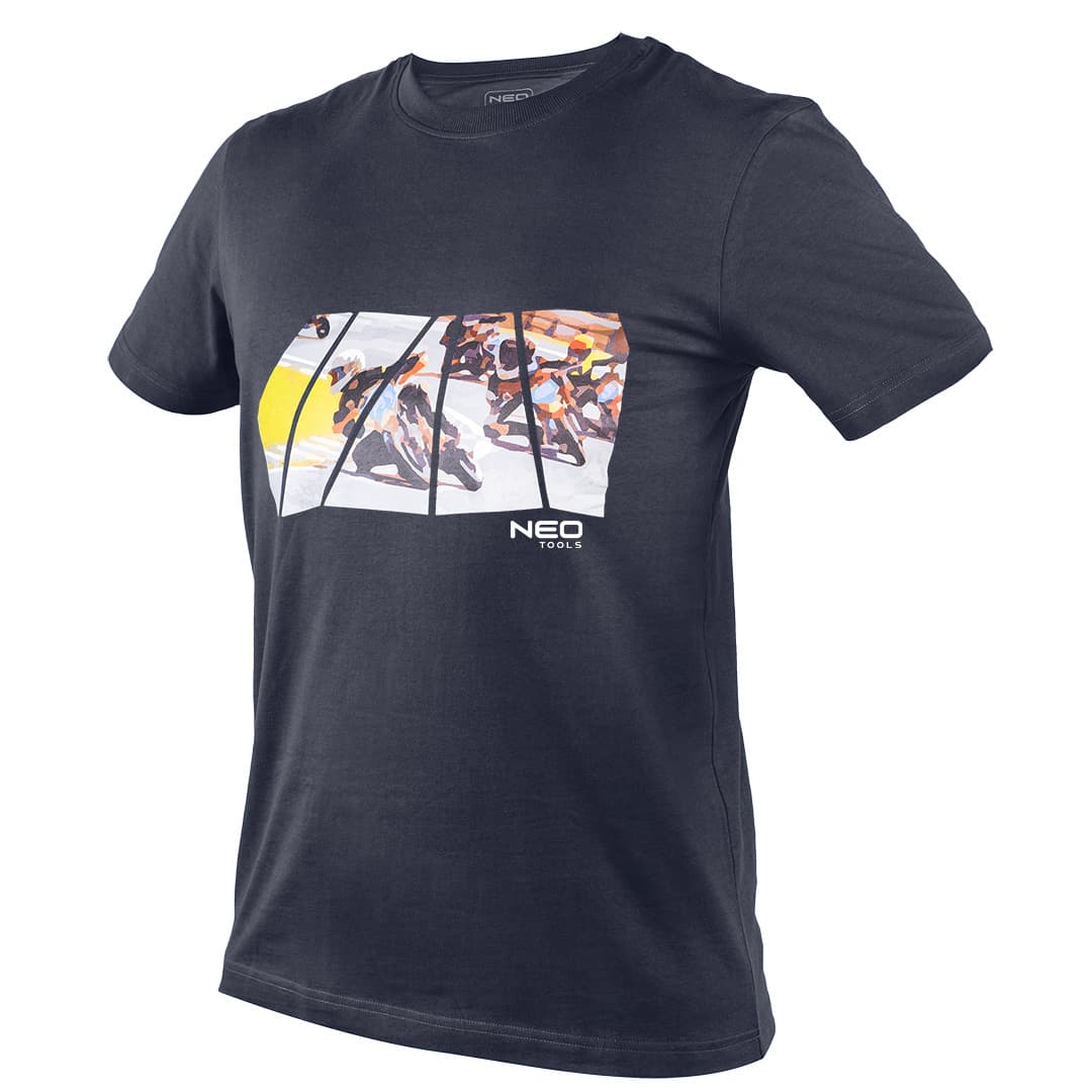 T-shirt męski z nadrukiem motocykla, rozmiar XL 2