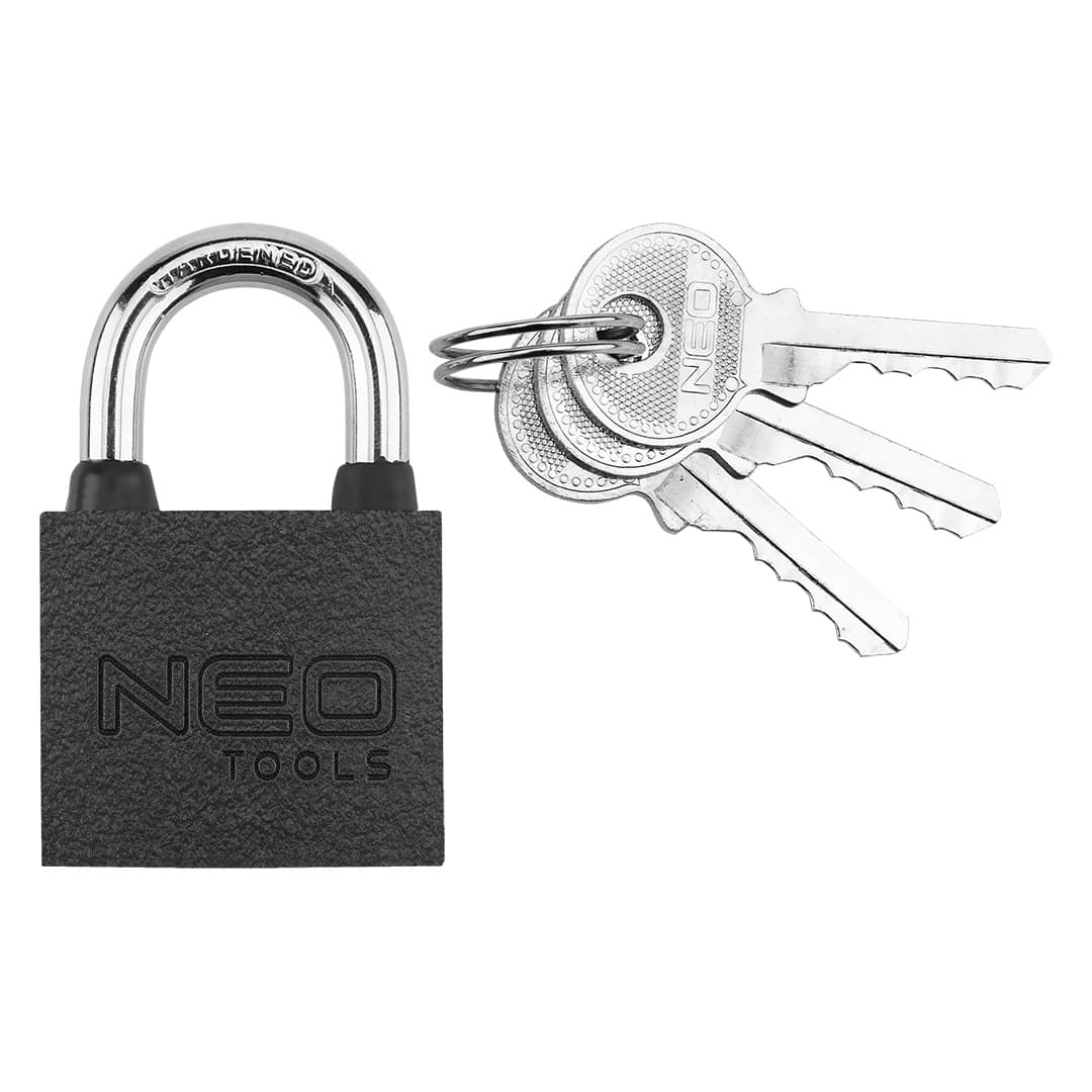 Kłódka żeliwna 30 mm z trzema kluczami 2