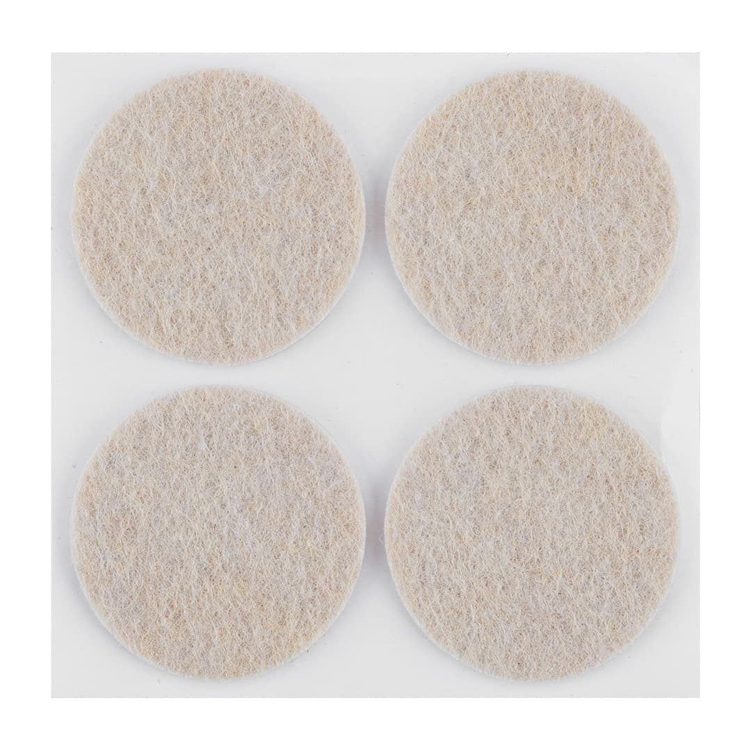 Okrągłe podkładki filcowe samoprzylepne, jasnobrązowe, średnica 40 mm, 4 sztuki 2