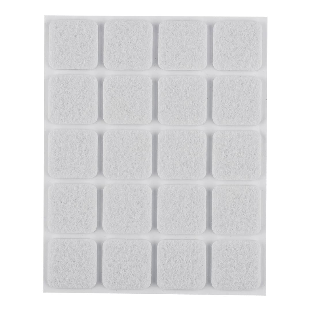 Podkładki filcowe samoprzylepne białe 20 x 20 mm 2